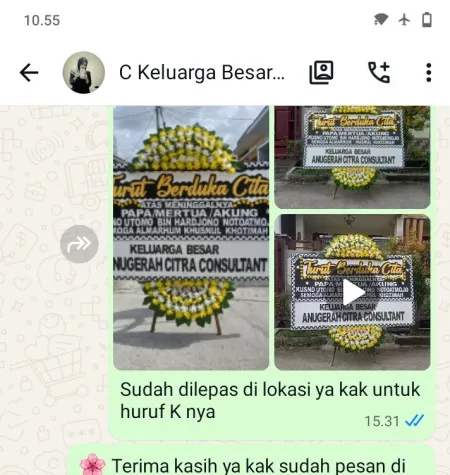 Pengiriman Papan Bunga Duka Kihiyang Binong